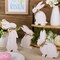 Treory Easter Decorations for the Home: 4 pcs Easter Bunny Natural Wooden Table Centerpiece Signs Easter Decor Rustic Freestanding Tabletop for Home Tiered Tray Decor Farmhouse Decor for Easter Gifts